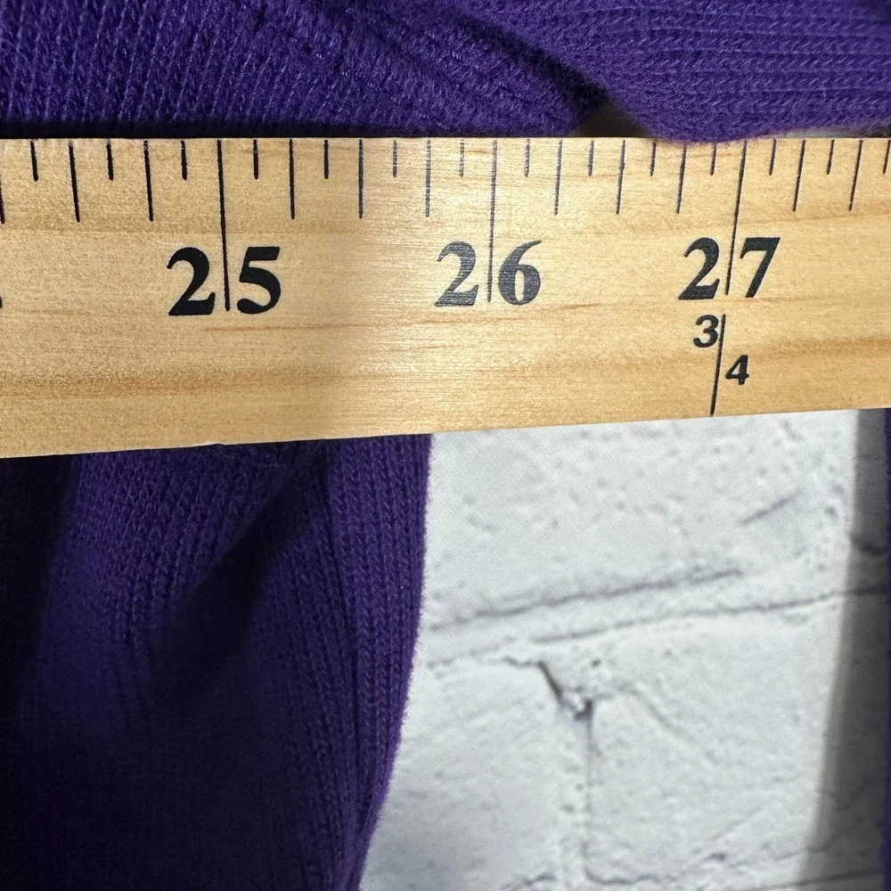 Polo Ralph Lauren Mens XXL Purple Quarter Zip Pullover Cotton Sweater Green Pony